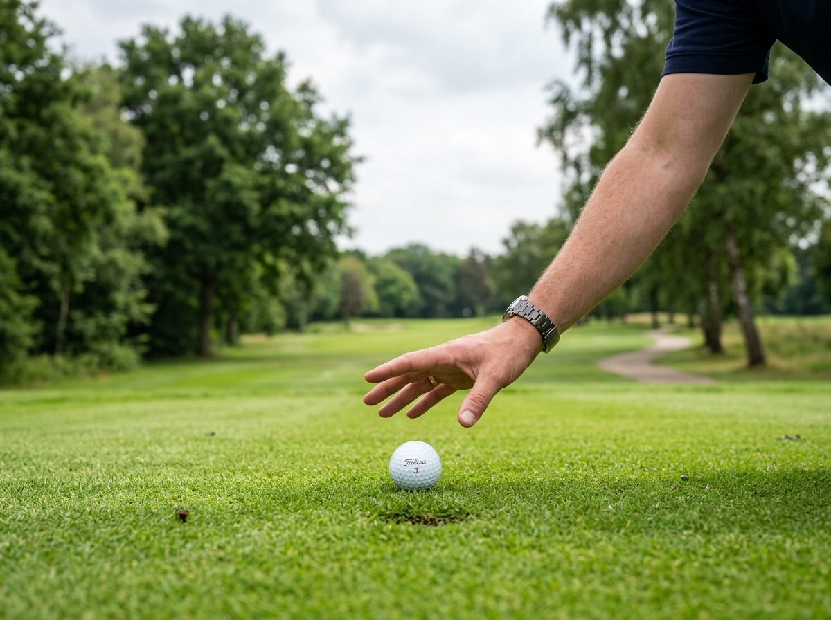 Illustration zu Den Ball spielen, wie er liegt; ruhender Ball aufgenommen oder bewegt
