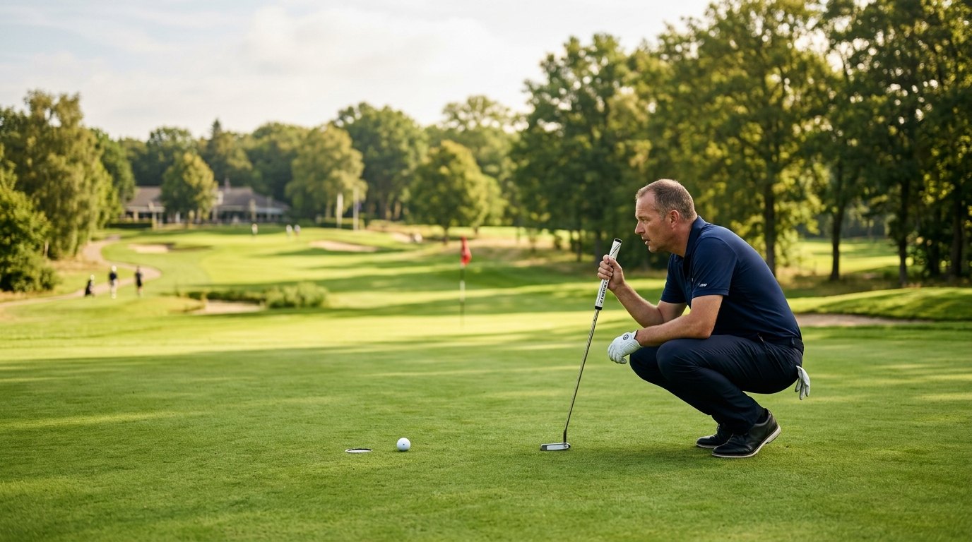 Illustratie bij golfregel 13: De Putting Green: Jouw Bal en Wat Je Mag Doen